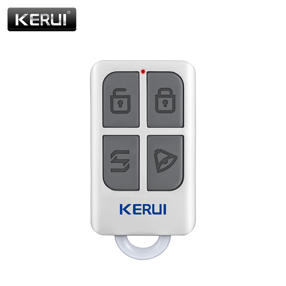 Home Security Alarm System - Kerui-ポータブルワイヤレスリモコン,高速,4ボタン,wifiキーホルダー,gsm,ホームセキュリティ用アラームシステム