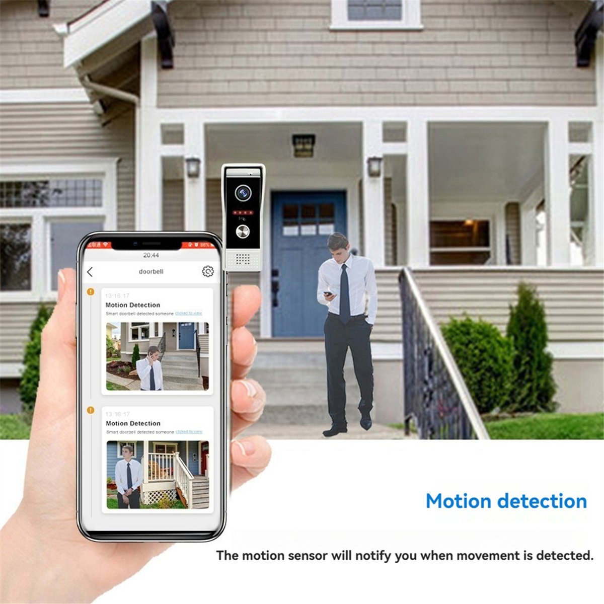 Home Security Uk - doyme TUYA Wifi ビデオドアベルインターホンシステム 10 インチタッチモニター付き