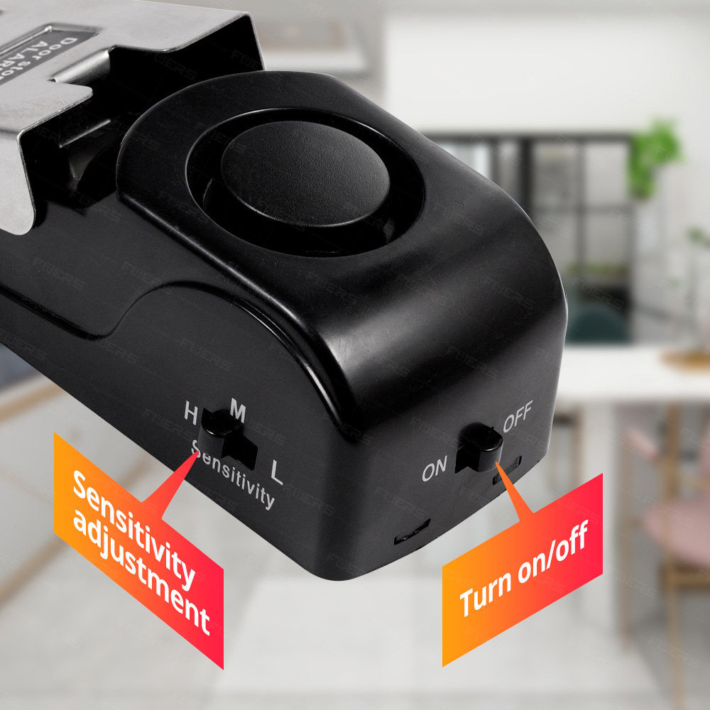 Home Security Gate - FUERS ドアストップアラームシステム 120dB 大音量 ワイヤレス ホームセキュリティ