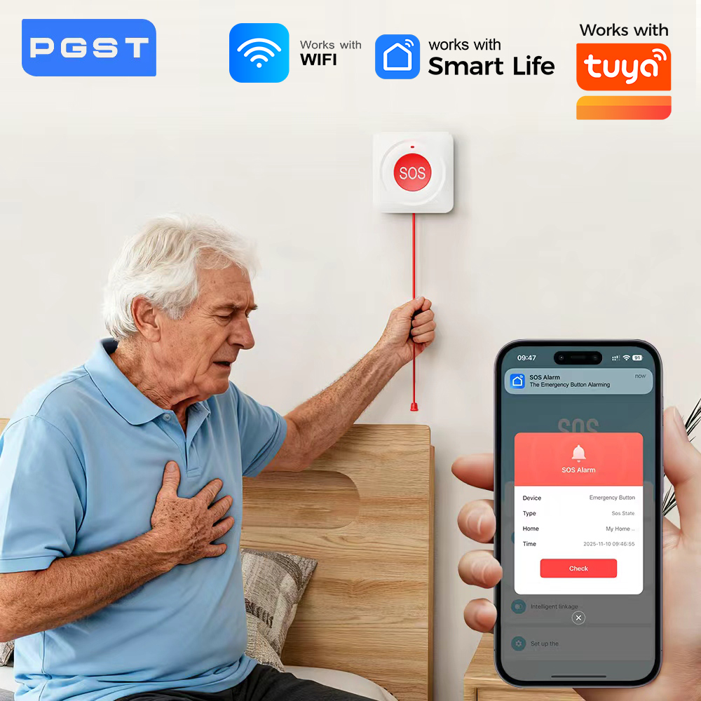 Home Security Business - WIFI Zigbee ボタン式 SOS プッシュボタン Tuya