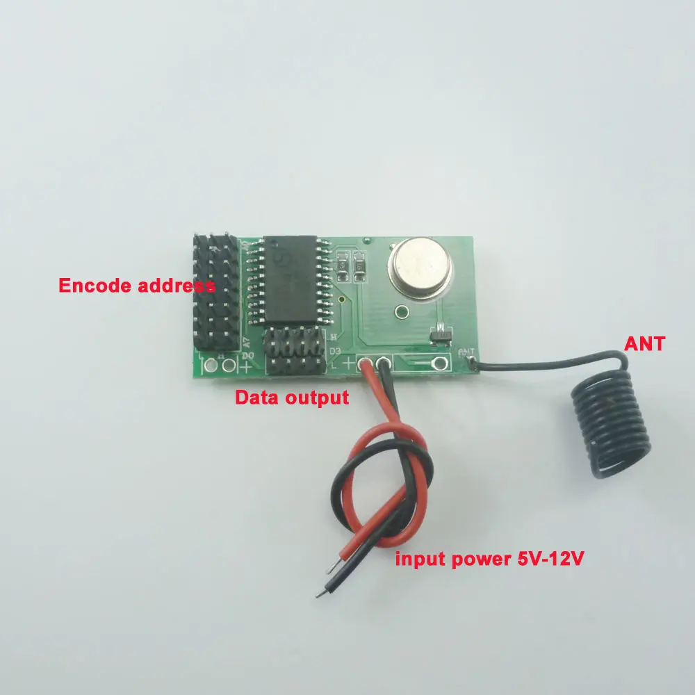 Home Security Key Fob - DC 5V 12V 4チャンネル 433MHz ASK