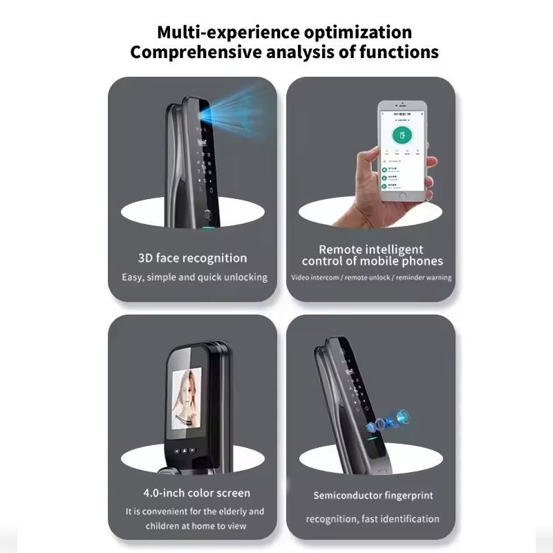 HX5スマートドアロック 3D顔認証 WiFiデジタル電子錠 - Home Security For Doors のレビューと価格