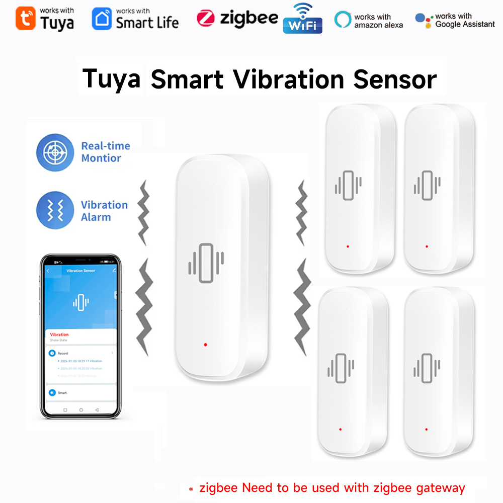 Tuya WiFi Zigbee スマート振動センサー ワイ - Home Security App のレビューと価格