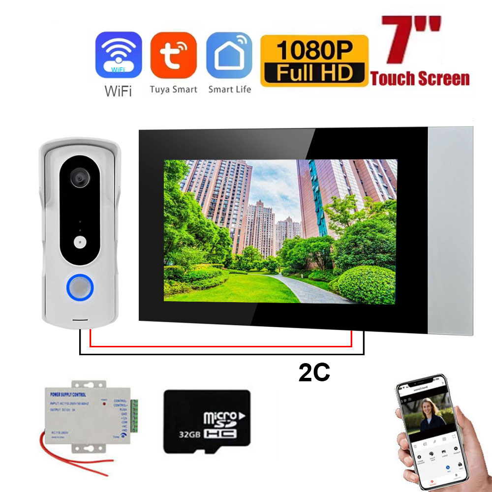 2 ワイヤースマートホーム Tuya Wifi 1080P  - Home Security Uk のレビューと価格
