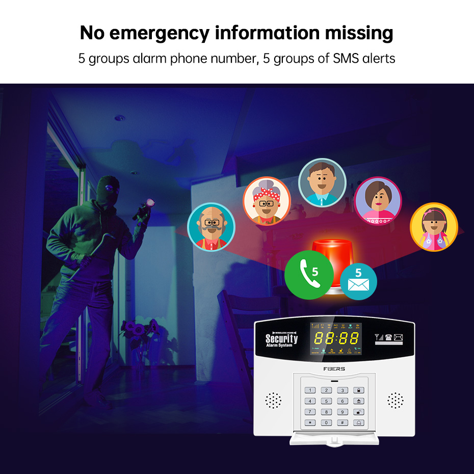Fuers Tuya スマート警報システムキット WIFI  - Home Security Number のレビューと価格