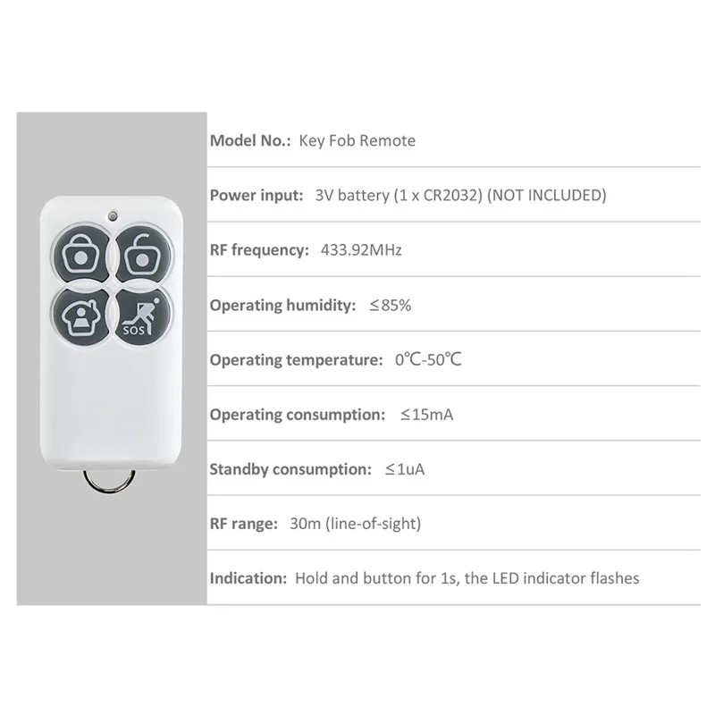 オリジナル Broadlink S1C/S1/S2 キーフォ - Home Security Key Fob のレビューと価格