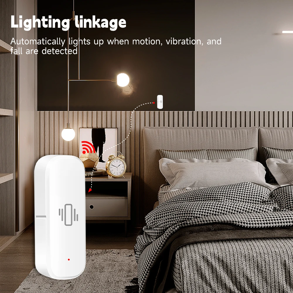 WiFi/Zigbee スマート振動センサー Tuya Sm - Home Security App のレビューと価格