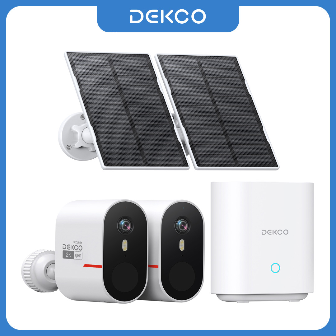 Dekco 3MP WiFiソーラーカメラシステム 2台セッ - Home Security No Wifi Needed のレビューと価格