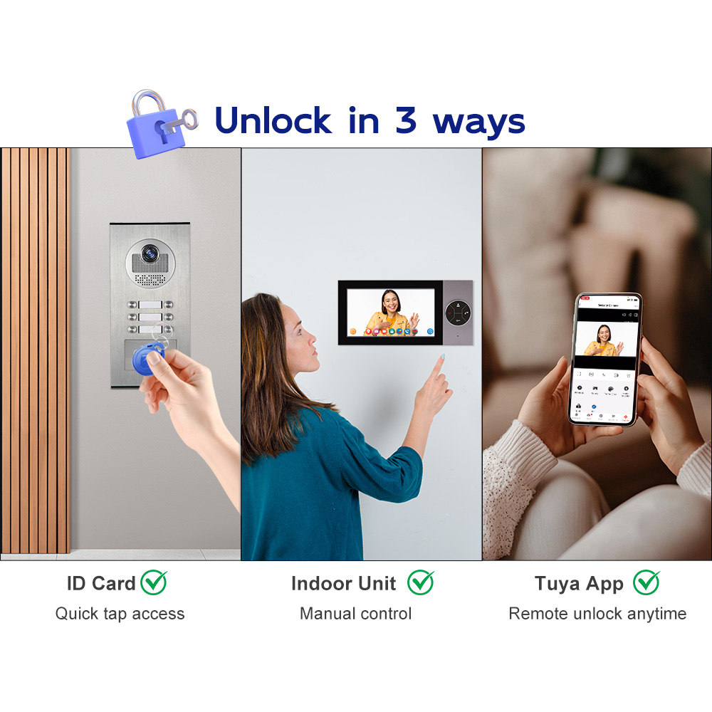 信頼性の高い有線ビデオドアホンシステム 7インチタッチスクリ - Home Security Uk のレビューと価格