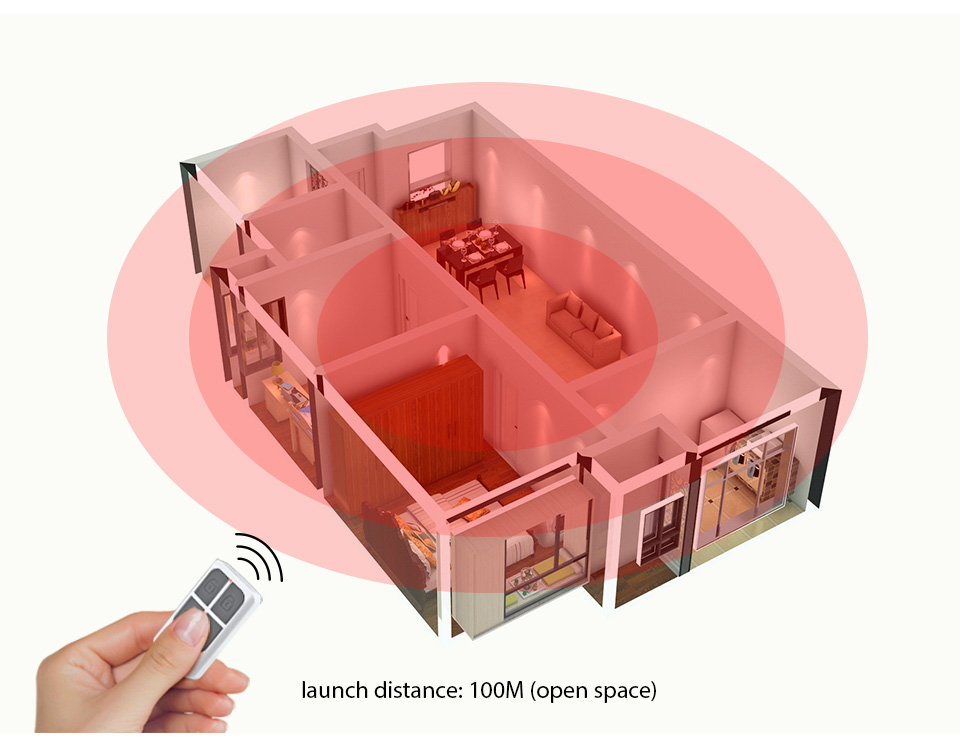 RC531 ワイヤレスポータブルリモコン 4ボタンキーチェー - Home Security Alarm System のレビューと価格