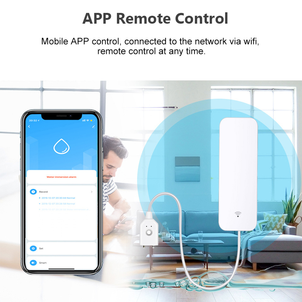 Tuya WiFi 漏水センサー、漏水検知器、Smartli - Home Security Business のレビューと価格