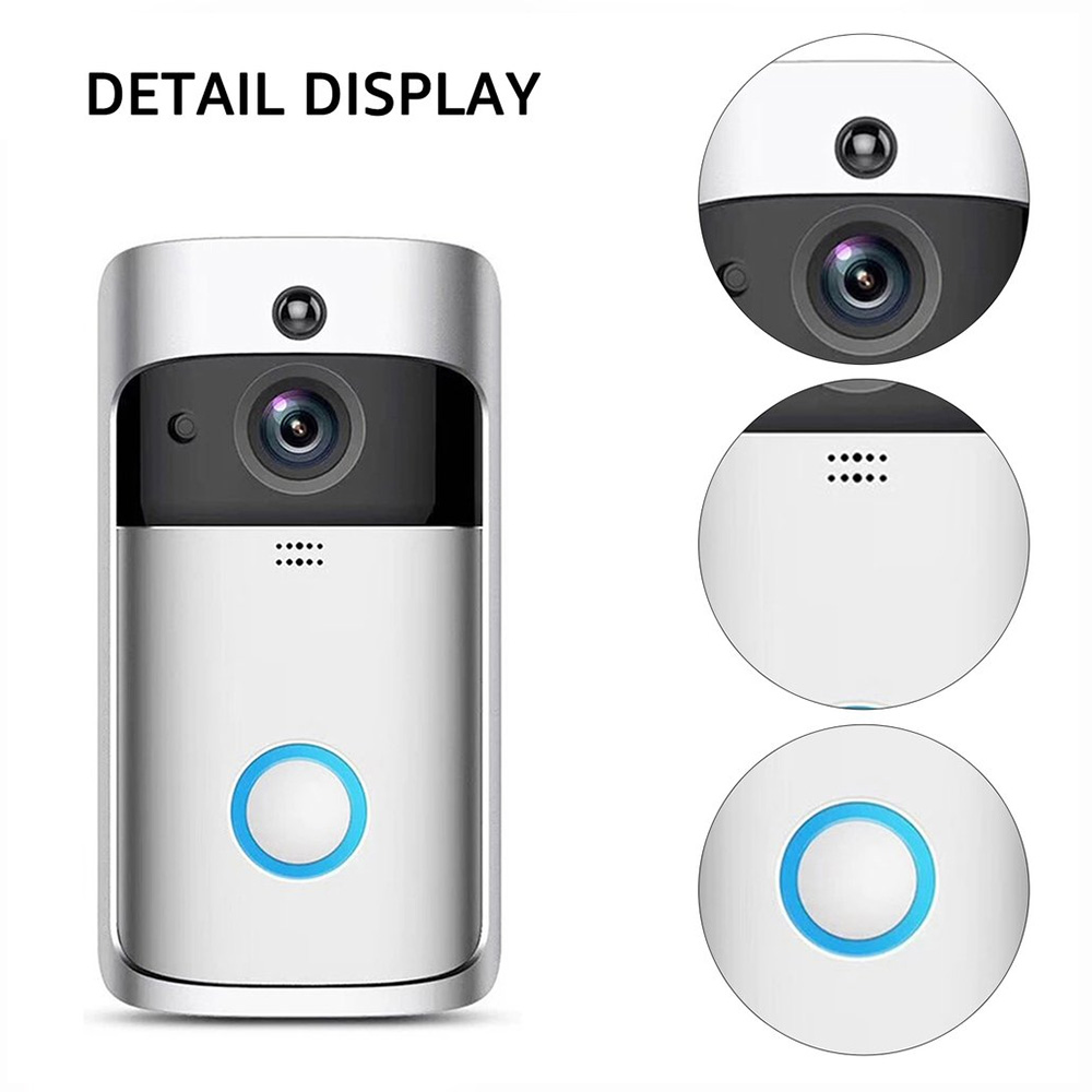 スマートV5ビデオドアベル ワイヤレスWiFiセキュリティド - Home Security Uk のレビューと価格