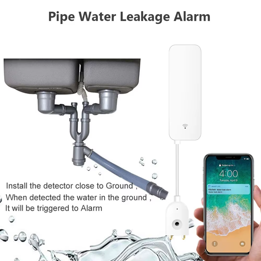 ZigBee WiFi 水漏れセンサー 洪水漏水警報器 Tu - Home Security Business のレビューと価格