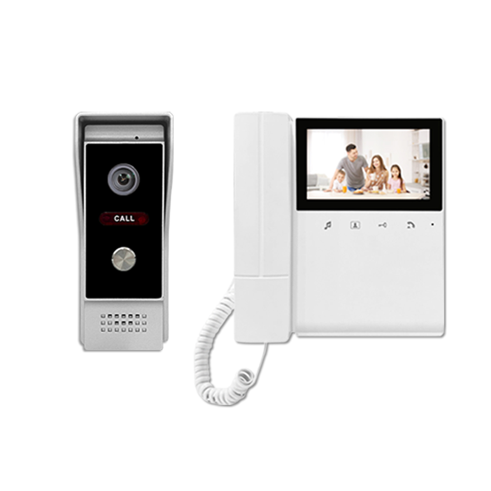 4線式ビデオビルインターホン ドアベルシステム 4.3インチ - Home Security Uk のレビューと価格