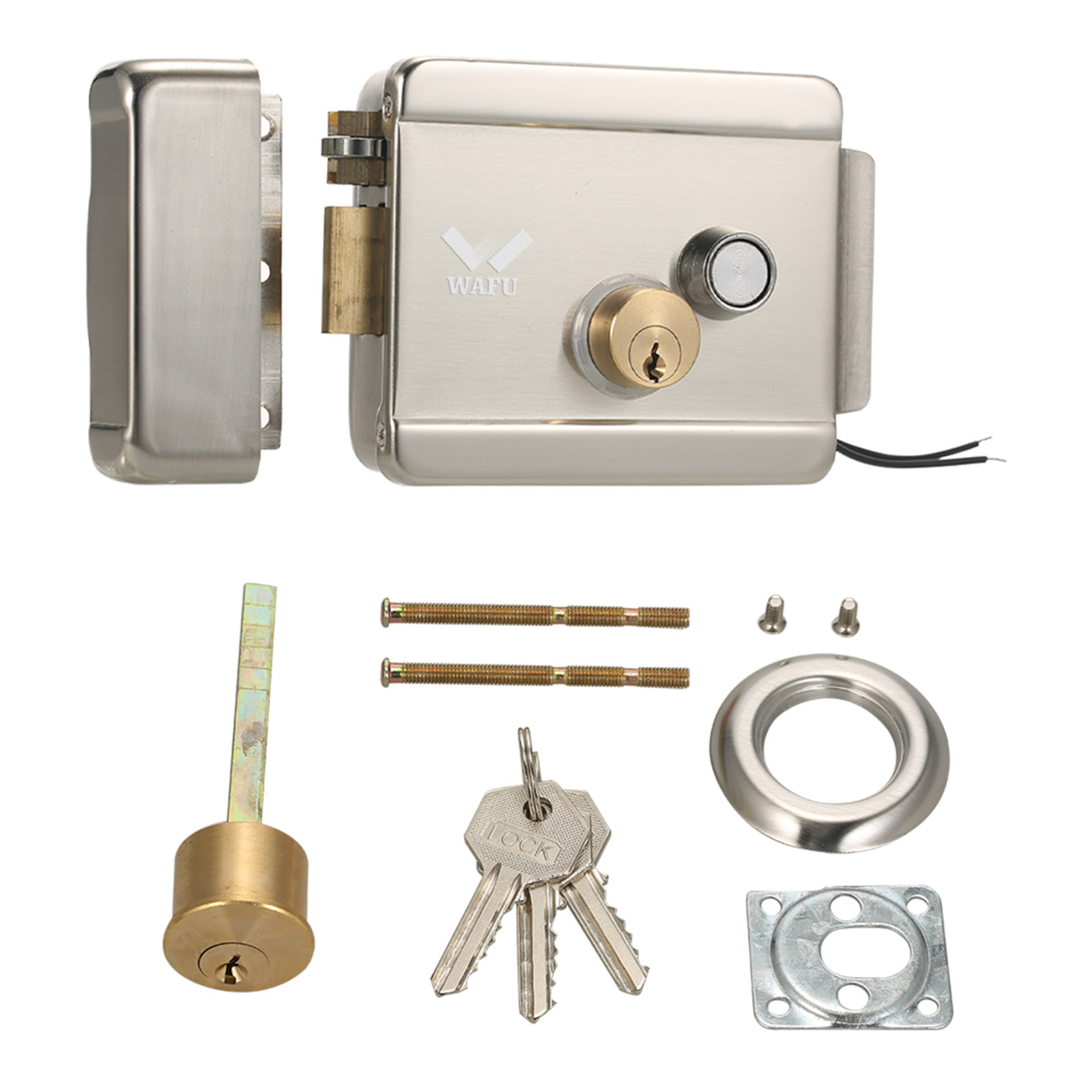 WAFU スマート電気ゲートドアロック安全な電気金属ロック電 - Home Security Gate のレビューと価格