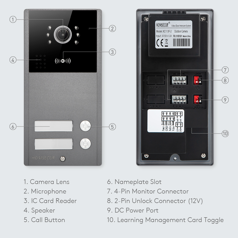 1080P HD IP65 ドアベルカメラ フラッシュマウン - Home Security Key Fob のレビューと価格