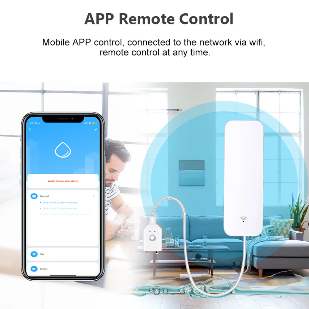 Tuya WiFi Zigbee 水センサー スマート漏水検 - Home Security Business のレビューと価格