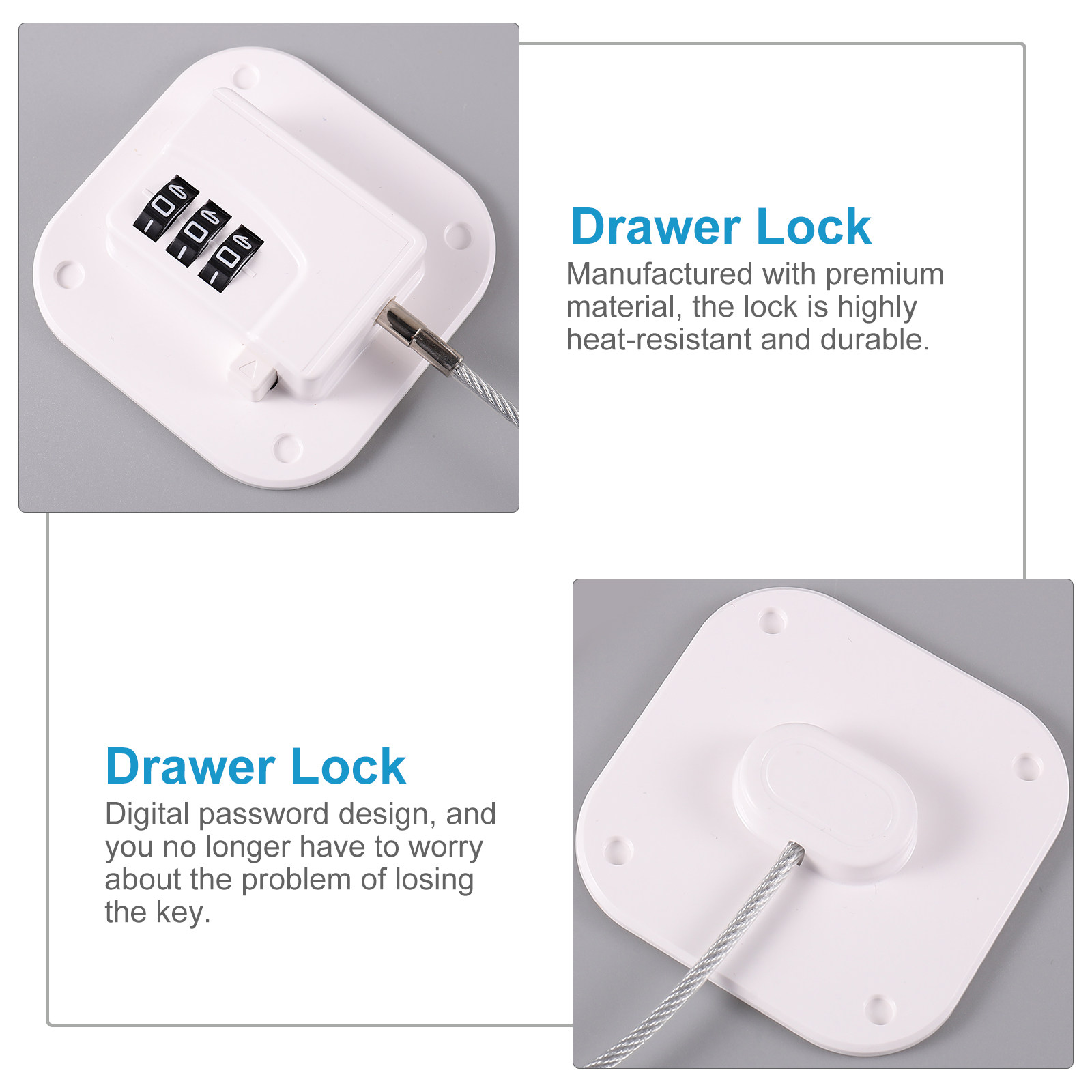 コンビネーション冷蔵庫ロック 金属プラスチック製 キャビネッ - Home Security Number のレビューと価格