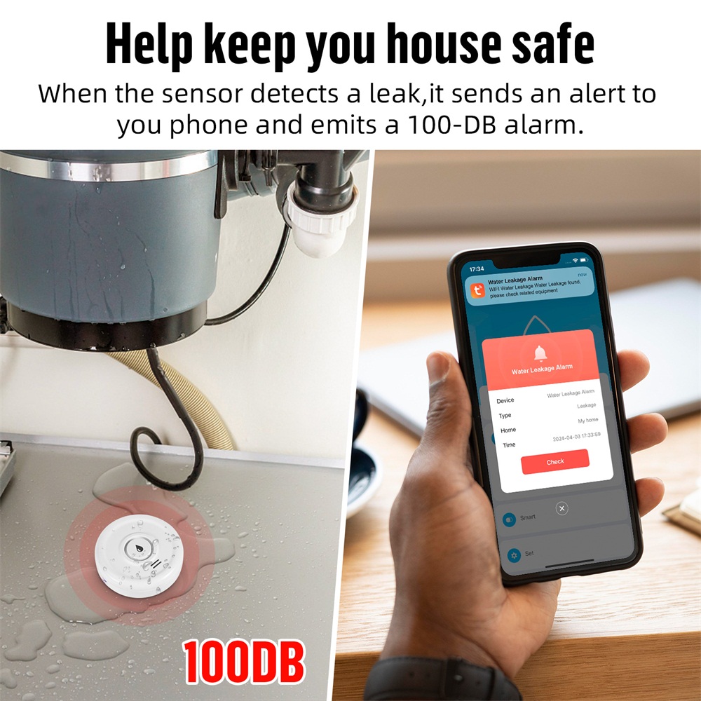 スマート漏水検知器,水位センサー,家庭用警報システム,Tuy - Home Security Alarm System のレビューと価格
