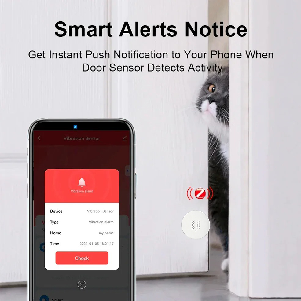 Tuya Zigbee スマート振動センサー リアルタイムモ - Home Security App のレビューと価格