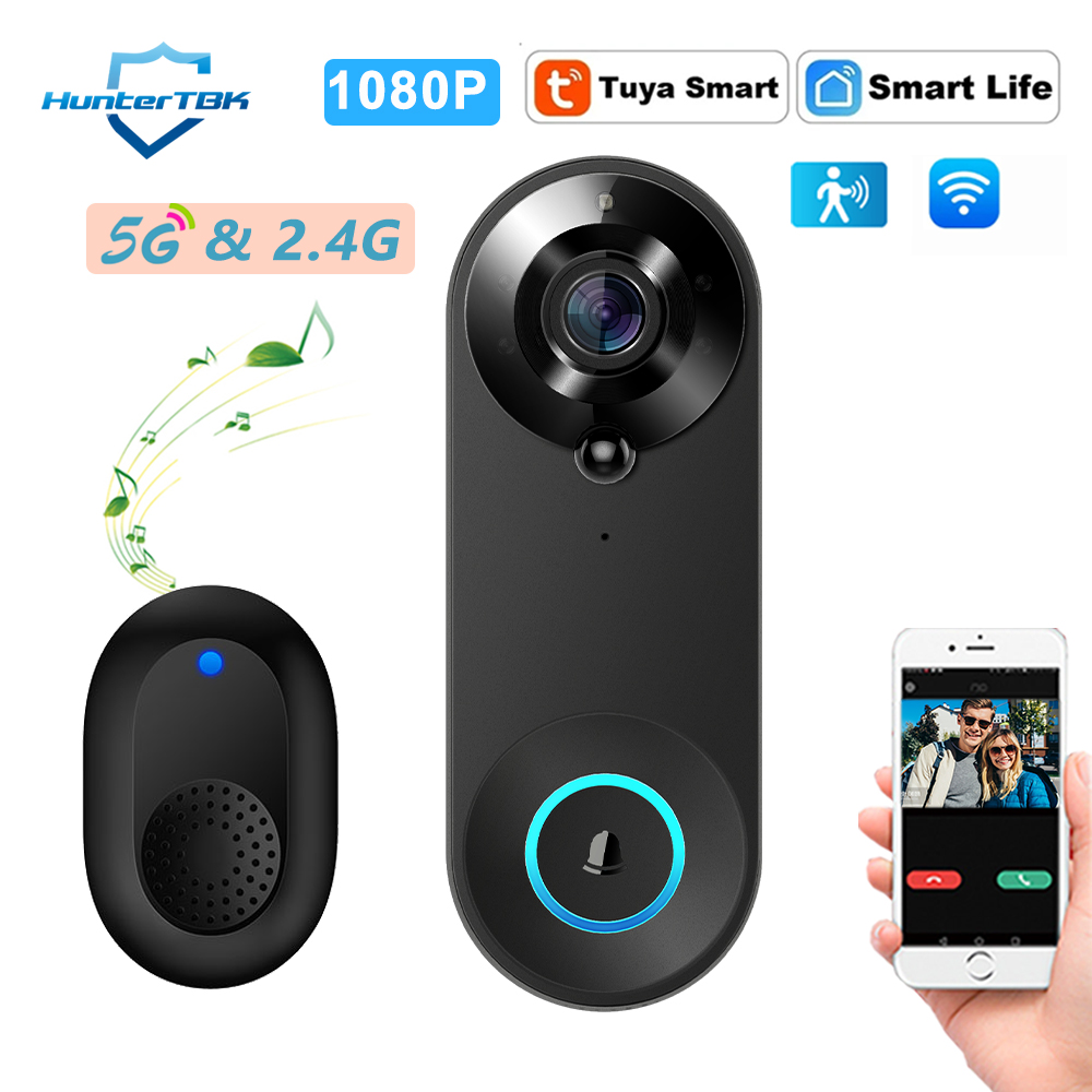 5G 2.4G WiFi ビデオドアベル 1080P ワイヤ - Home Security No Wifi Needed のレビューと価格