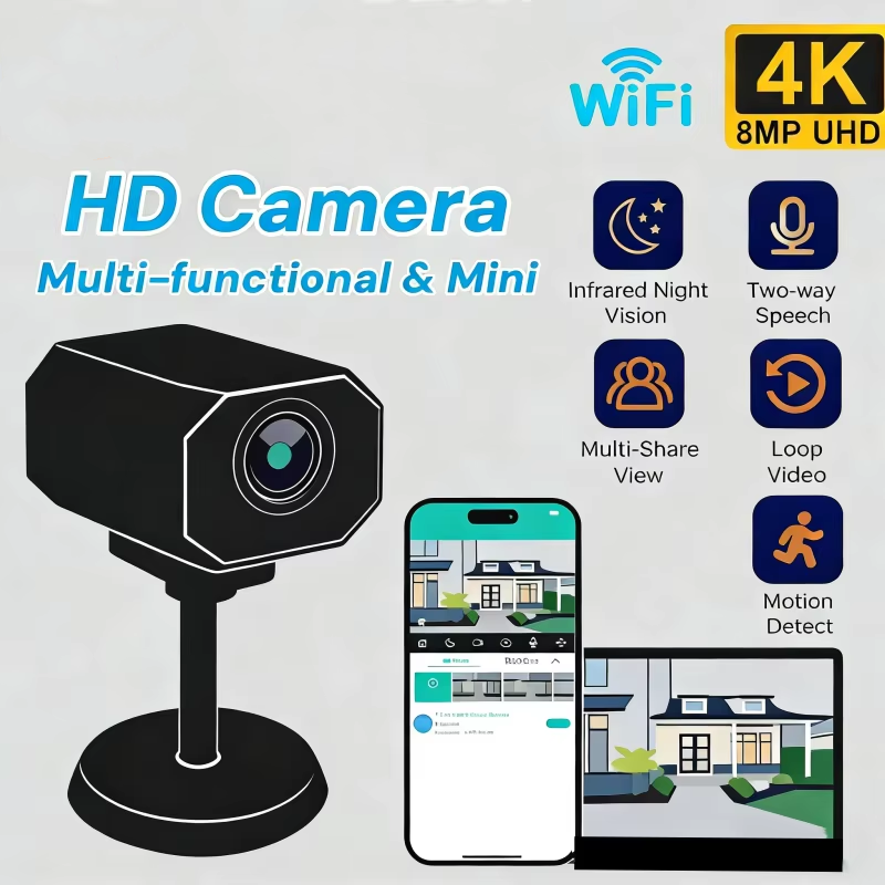 4K HD WiFiセキュリティカメラ 家庭用ミニスマート屋 - Home Security No Wifi Needed のレビューと価格