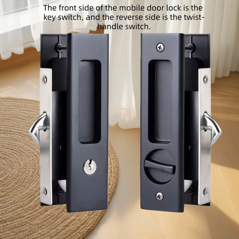 頑丈な黒色のスライド式ドアフックロック（鍵付き）、強化された - Home Security For Doors のレビューと価格