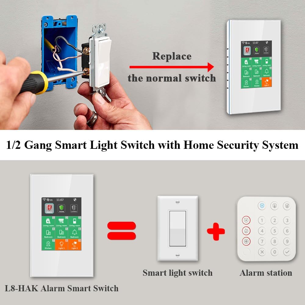 ランボン LCD スマートスイッチ 433mhz ドア/窓セ - Home Security Uk のレビューと価格
