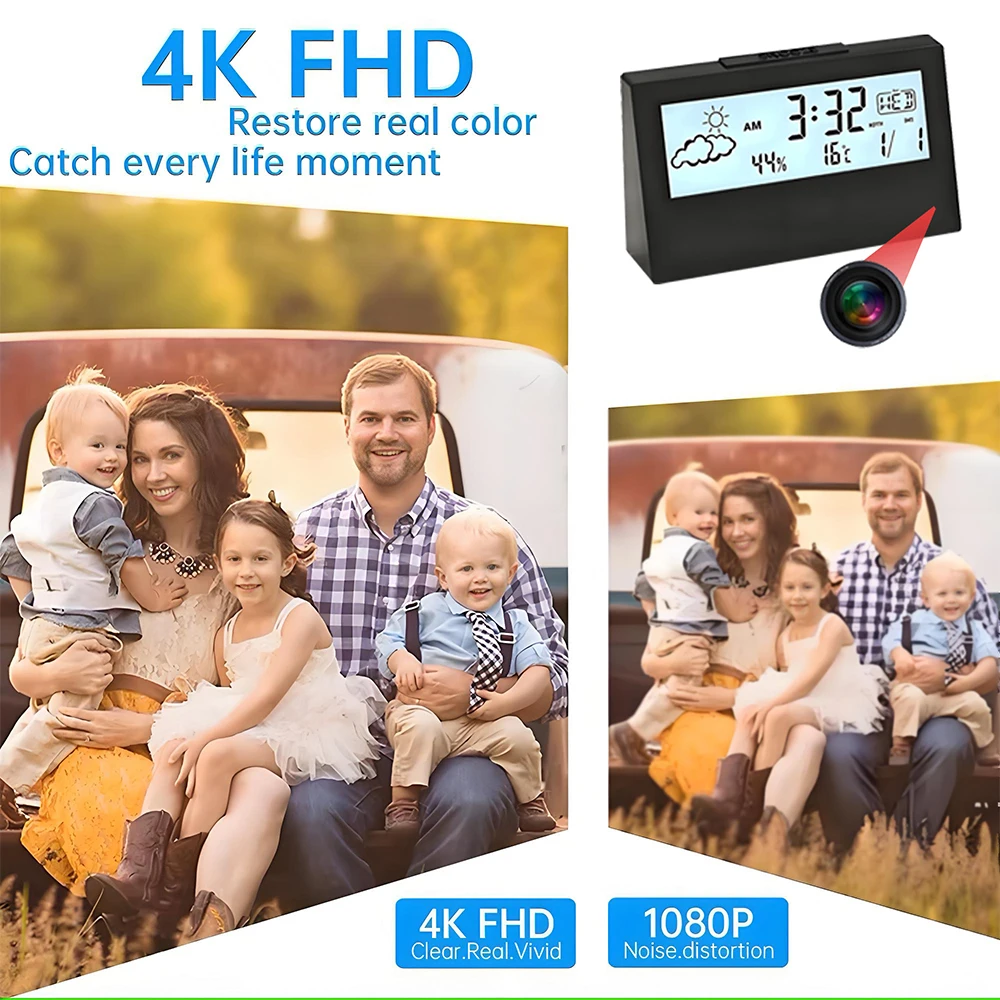 4K WiFi時計型カメラ（動体検知機能付き） |   アプ - Home Security No Wifi Needed のレビューと価格