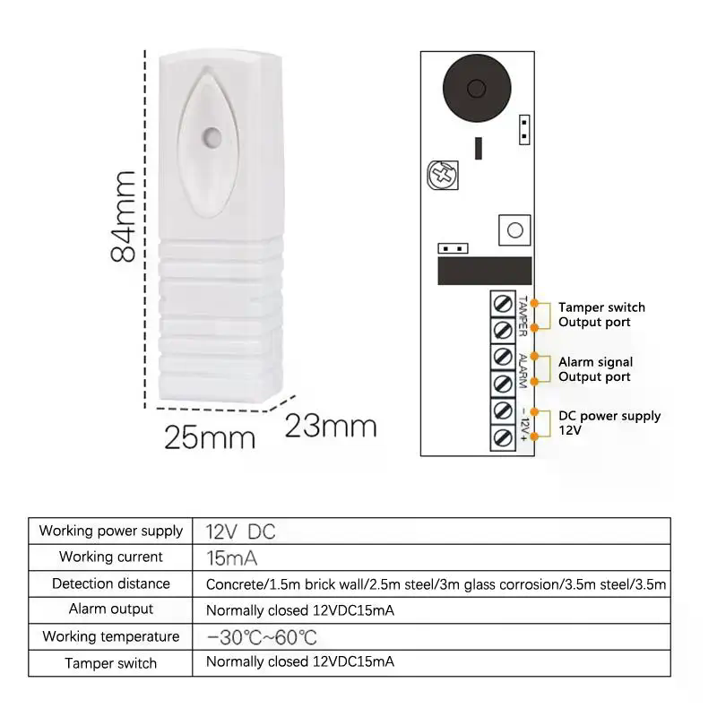 有線光電振動警報センサー検出器高感度高速応答安定したホームセ - Home Security Alarm System のレビューと価格