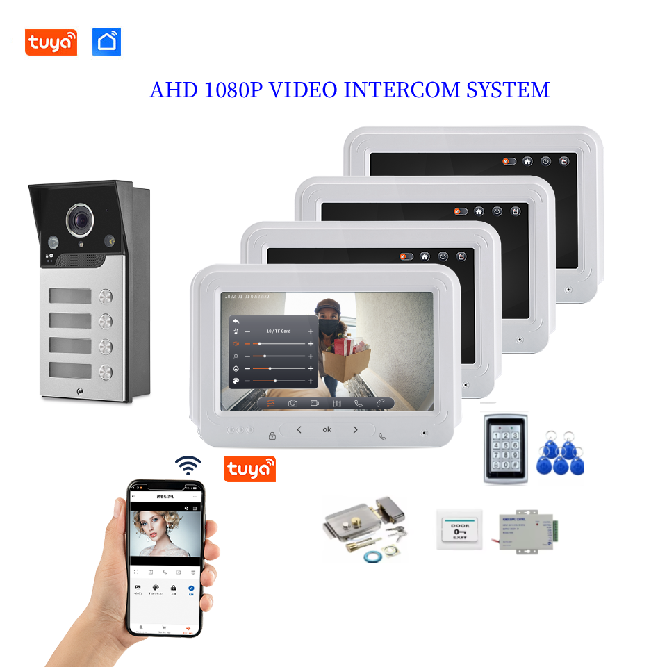 スマートビデオインターホンシステム 2/3/4ユニット ビデ - Home Security Uk のレビューと価格